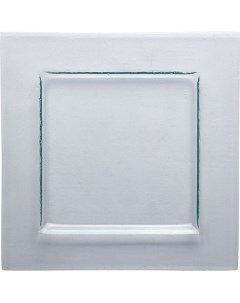 Тарелка квадратная Бордер 25х25 см прозрачная 3011548 Bdk-glass