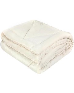 Одеяло с шерстью мериноса полутораспальное 140x205 см см всесезонное кремовое Василиса