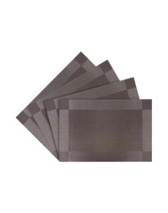 Комплект салфеток сервировочных Frame 4шт коричневый серый Zapel