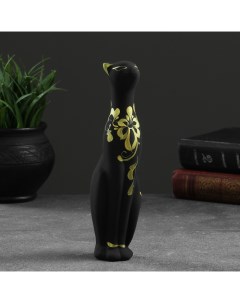 Фигура Кошка Багира прямая черный 6х6х21см Хорошие сувениры