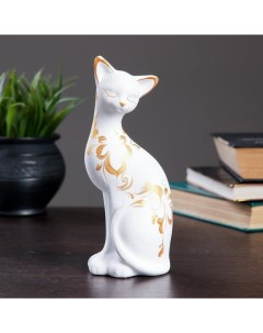 Фигура Кошка ушастая 7х75х20см белая Хорошие сувениры