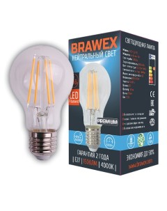 Светодиодная лампа LED Filament A60 15W 4000K E27 A60F E27 15N Brawex