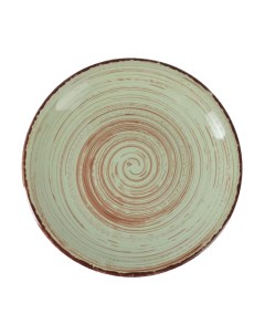 Тарелка плоская 22см мята Борисовская керамика