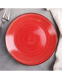 Тарелка десертная Морской мир d 19 см цвет красный Доляна