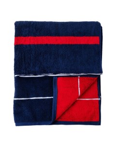 Полотенце DM Текстиль Schooner 50 х 90 см махровое темно синее красное Дм текстиль