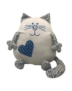 Подушка декоративная Кот с сердечком 16 х 40 х 16 см Nat