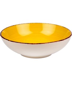 Тарелка для супа 17 8 см желтая Maxus