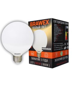 Светодиодная лампа шар 12Вт 3000К G95 Е27 2207A G95 12L Brawex