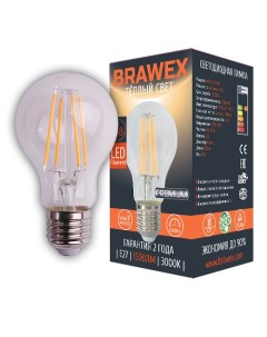 Светодиодная лампа LED Filament A60 15W 3000K E27 A60F E27 15L Brawex