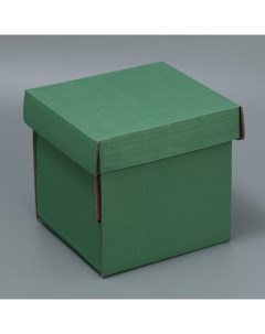 Складная коробка Оливковая 15х15х15 см Дарите счастье