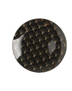 Тарелка пирожковая Золотое перо d 17 5 см цвет чёрный Доляна
