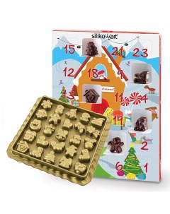Форма для приготовления конфет xmas countdown 39 х 23 х 3 5 см силиконовая Silikomart