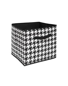 Короб кубик для белья Пепита 300 х 300 х 300 мм черно белый Handy home