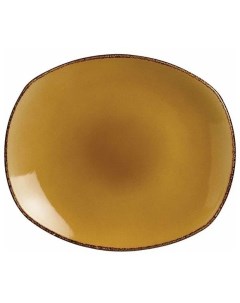 Тарелка мелкая овальная Террамеса мастед коричневый фарфор 11210579 Steelite
