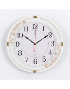 Часы настенные серия Интерьер плавный ход d 34 см Рубин
