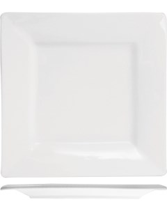 Тарелка квадратная 290х290х20мм фарфор белый Kunstwerk