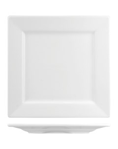 Тарелка квадратная 190х190х18мм фарфор белый Kunstwerk