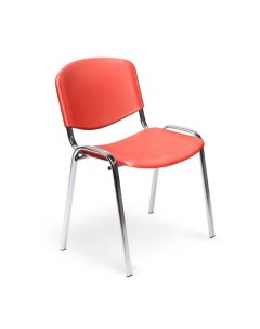 Стул UP_EChair Rio ИЗО хром пластик красный Easy chair