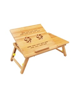 Столик для ноутбука складной с охлаждением Bamboo laptop table 55х35х4 2 см Timber and bamboo