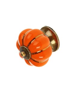 Ручка кнопка Ceramics 001 керамическая оранжевая Nobrand