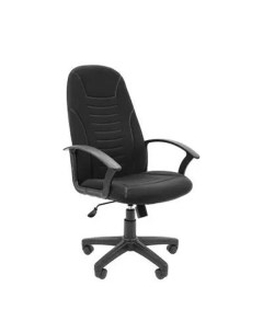 Кресло для руководителя 640 ТС черное ткань пластик 803386 Easy chair