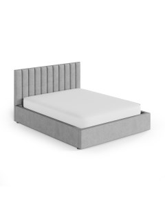 Кровать Олимпия 160х200 мягкая с подъемным механизмом серая Ruhome24