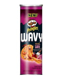 Чипсы Wavy рифленые с соусом острого барбекю 137 г Pringles