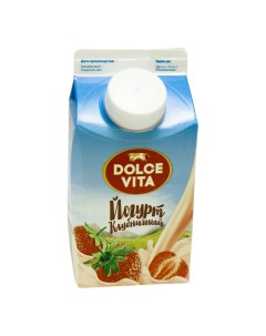 Йогурт питьевой клубничный 2 5 БЗМЖ 450 г Dolce vita