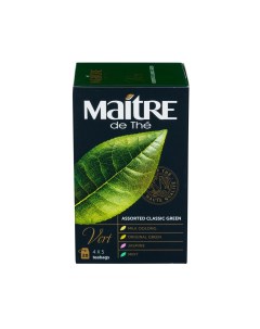 Чай зеленый De The Classic Green пакетированный 20 пак 40 гр Maitre