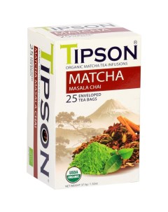 Чай Матча с масала 25 пакетиков Tipson