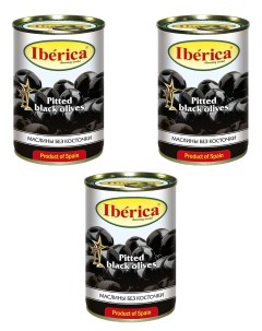 Маслины Без Косточки 420 гр из 3 шт Iberica