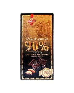 Шоколад Premium горький элитный 90 95 г Спартак