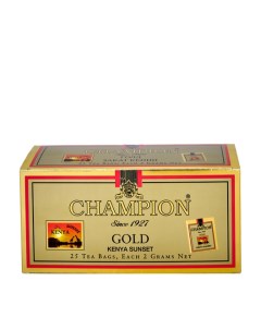 Чай черный Gold кенийский 25 пакетиков по 2 г Champion
