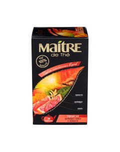 Чай черный de The de The Грейпфрут Манго и Пряности 20 пакетиков х 1 75 г Maitre