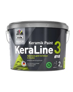 Краска для стен и потолков Premium KeraLine Keramik Paint 3 глубокоматовая прозрачная Dufa