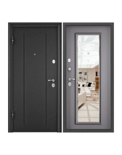 Дверь входная Torex для квартиры металлическая Flat M 860х2100 левый зеркало серый Torex стальные двери