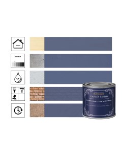 Краска ультраматовая для стен и потолков Синий чернильный 125мл Rust-oleum