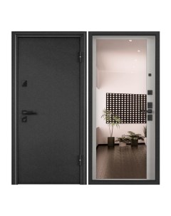 Дверь входная Torex для квартиры металлическая Defender X 950х2100 правый зеркало черный Torex стальные двери