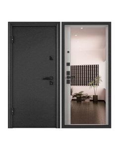 Дверь входная Torex для квартиры металлическая Defender X 950х2070 левый зеркало черный Torex стальные двери