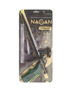Пистолет для монтажной пены тефлон прорезиненная рукоятка НГ ПМ 220 арт 821190 Nagan