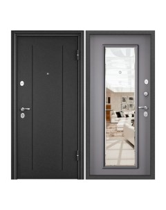 Дверь входная Torex для квартиры металлическая Flat M 950х2050 правый зеркало серый Torex стальные двери