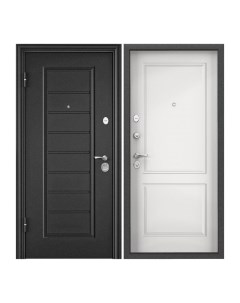 Дверь входная Torex для квартиры металлическая Flat L 860х2050 левый темно серый белый Torex стальные двери