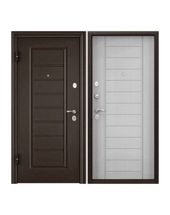 Дверь входная Torex для квартиры металлическая Flat M 860х2050 левый коричневый белый Torex стальные двери