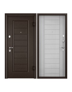 Дверь входная Torex для квартиры металлическая Flat M 860х2050 правый коричневый белый Torex стальные двери
