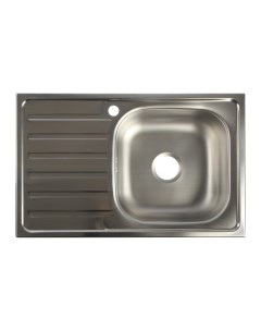 Мойка кухонная врезная с сифоном 76х48 см правая нержавеющая сталь 0 6 мм Владикс