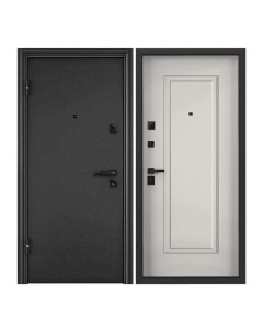 Дверь входная Torex для квартиры металлическая Defender X 950х2050 левый черный белый Torex стальные двери