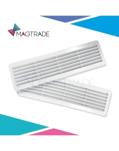 Разъемная переточная вентиляционная решетка 450 х 131 мм белый АБС пластик Magtrade