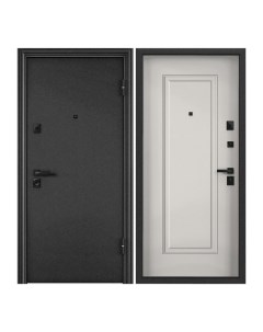 Дверь входная Torex для квартиры металлическая Defender X 880х2050 правый черный белый Torex стальные двери