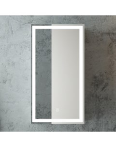 Зеркало шкаф Techno 35 R с подсветкой белое AM Tec 350 650 1D R DS F Art&max