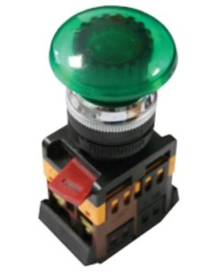 Кнопка PROxima AELA 22 pbn aela 1g 380 зеленая с подсветкой NO NC 380В Грибок Ekf